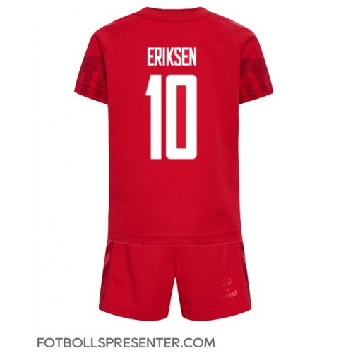 Danmark Christian Eriksen #10 Hemmatröja Barn VM 2022 Kortärmad (+ korta byxor)